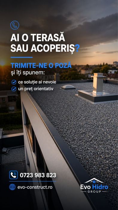 Hidroizolatii profesionale Timisoara l Terase l Acoperisuri l TPO/PVC