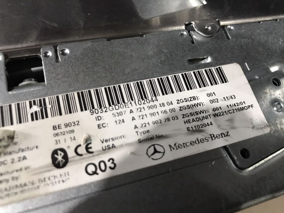 Mercedes S Class 550 panou board navigatie A2219004804