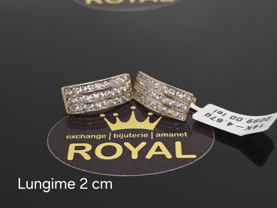 Bijuteria Royal: Cercei aur 14k/4.67 gr