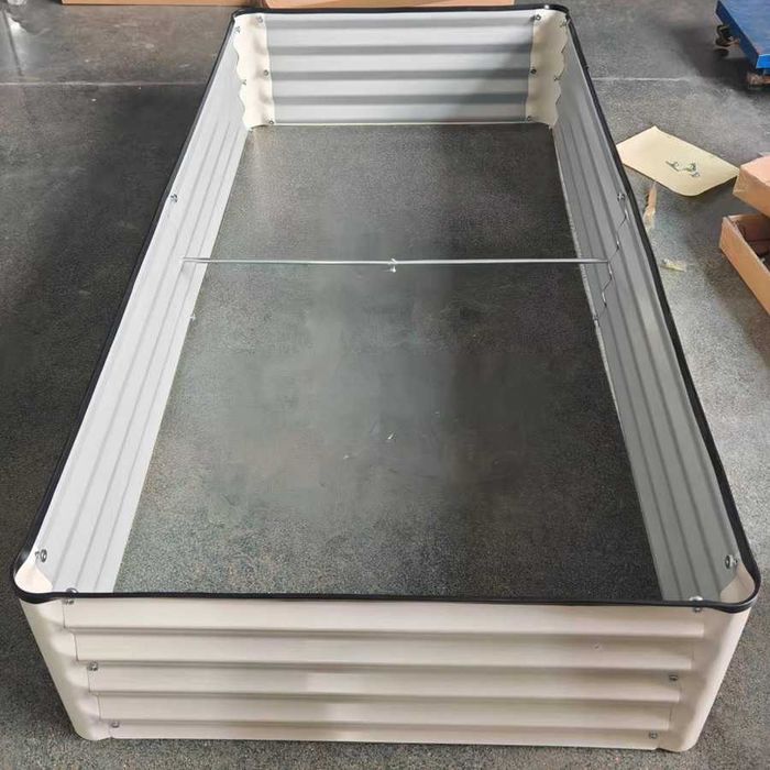 Градинска леха повдигната Herly,  права, размери 180×90×30 см, цвят бял