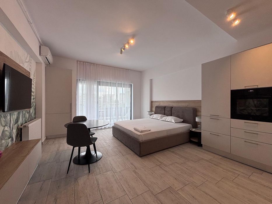 Studio Casa del Mar Mamaia Nord-HUBIX | Vedere mare & lac | Balcon 10 mp | Mobilat, utilat complet