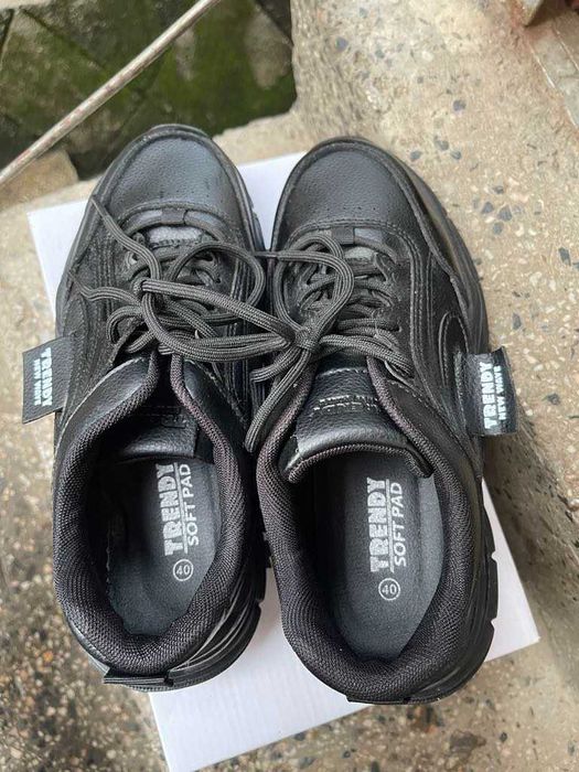 Дамски Черни Маратонки Trendy New Wave, подходящи за дъжд, 40 номер