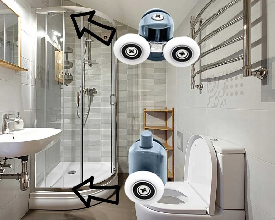 Set 8 role universale duble superioare si inferioare cabina de dus