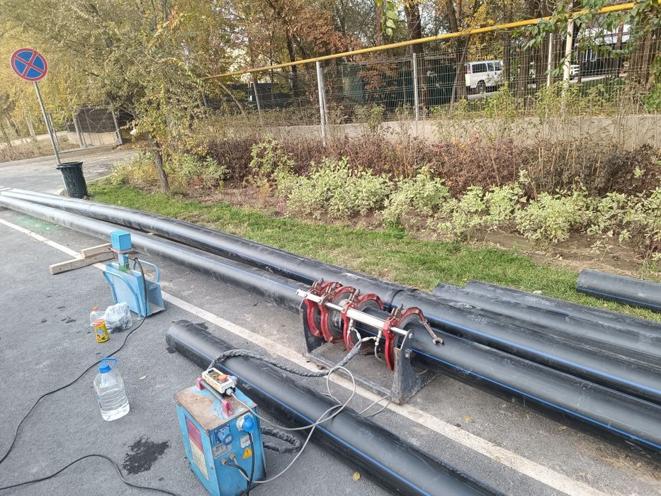 Пайка полиэтиленовый труб стыковой