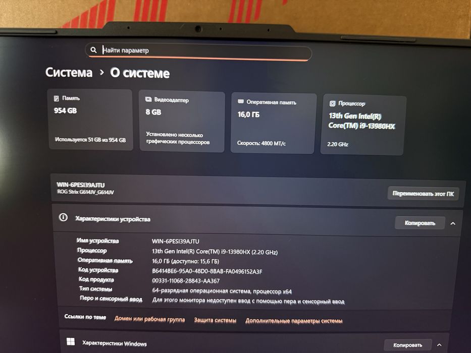 Asus Rog strix RTX 4060 24 yader 32 potok