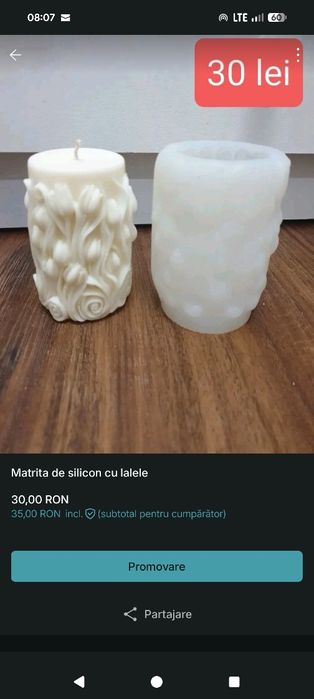 Vand matrite de silicon pentru lumanari sau sapun