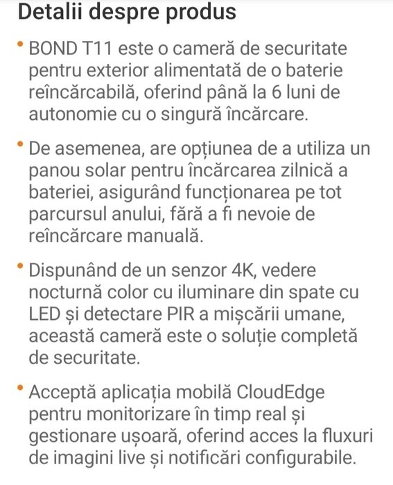 Camera supraveghere noua