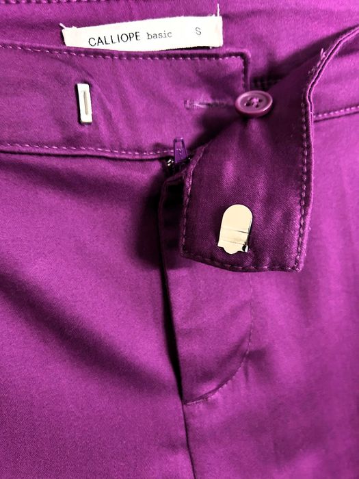 Pantaloni tip ţigaretă de culoare fuxia, marimea S