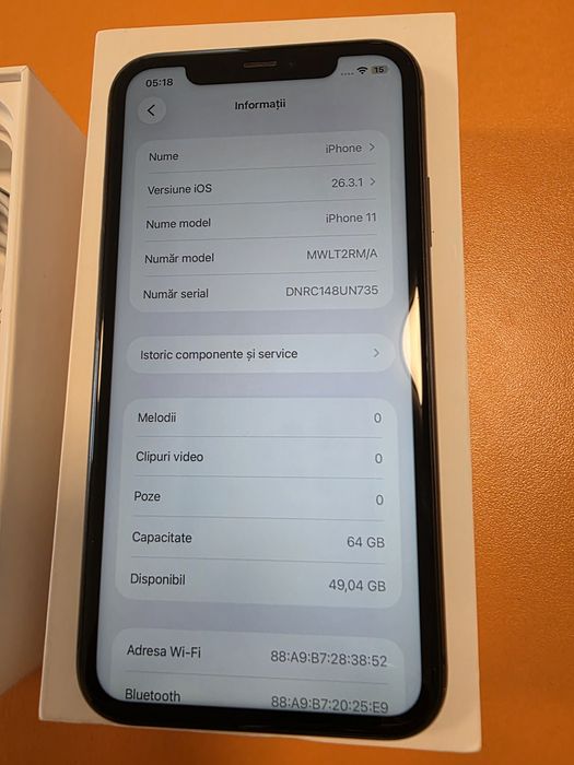 Iphone 11 64gb Black impecabil liber de retea factura garantie