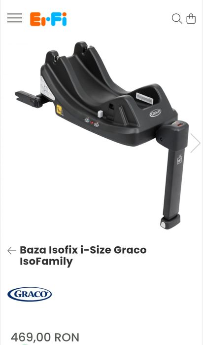 Scoica auto Graco SnugEssential i-Size + Baza isofix