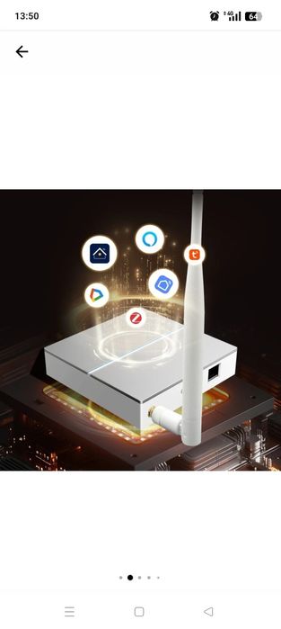 Hub Gateway Tuya ZigBee cu antena, hub mesh cu fir pentru automatizarea casei, functioneaza cu Alexa si Google Home