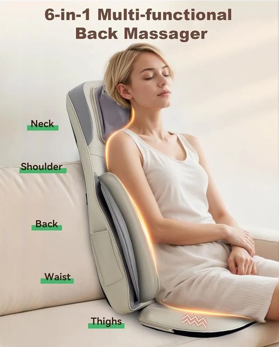 3DМасажираща седалка с Шиацо масаж и топлина