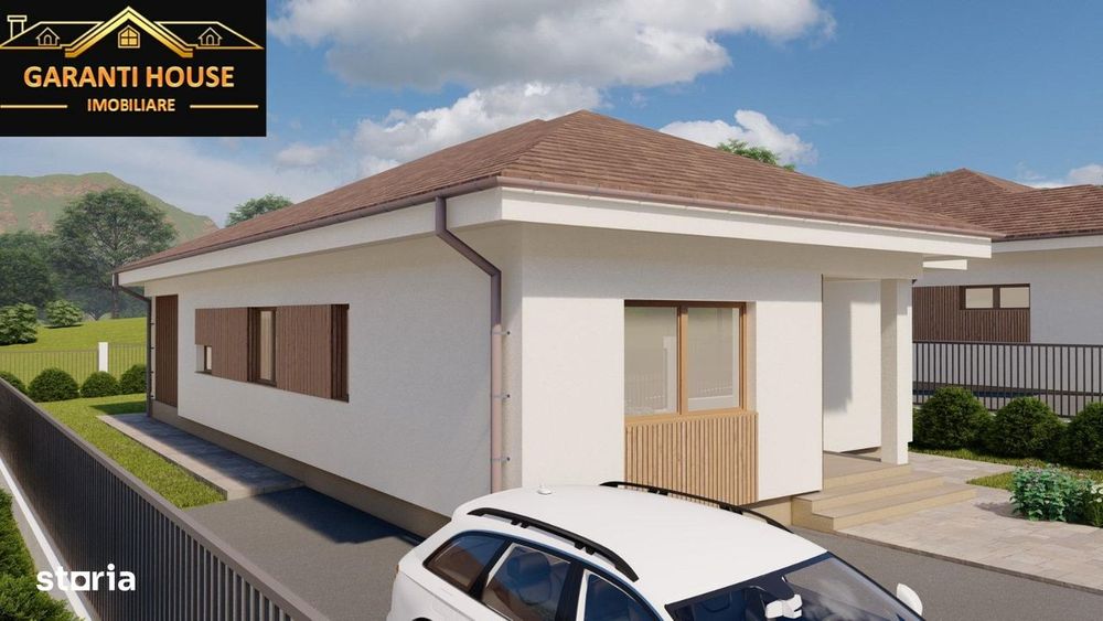 Zona Vrancei, casa pe un singur nivel, semifinisata, 165 000€