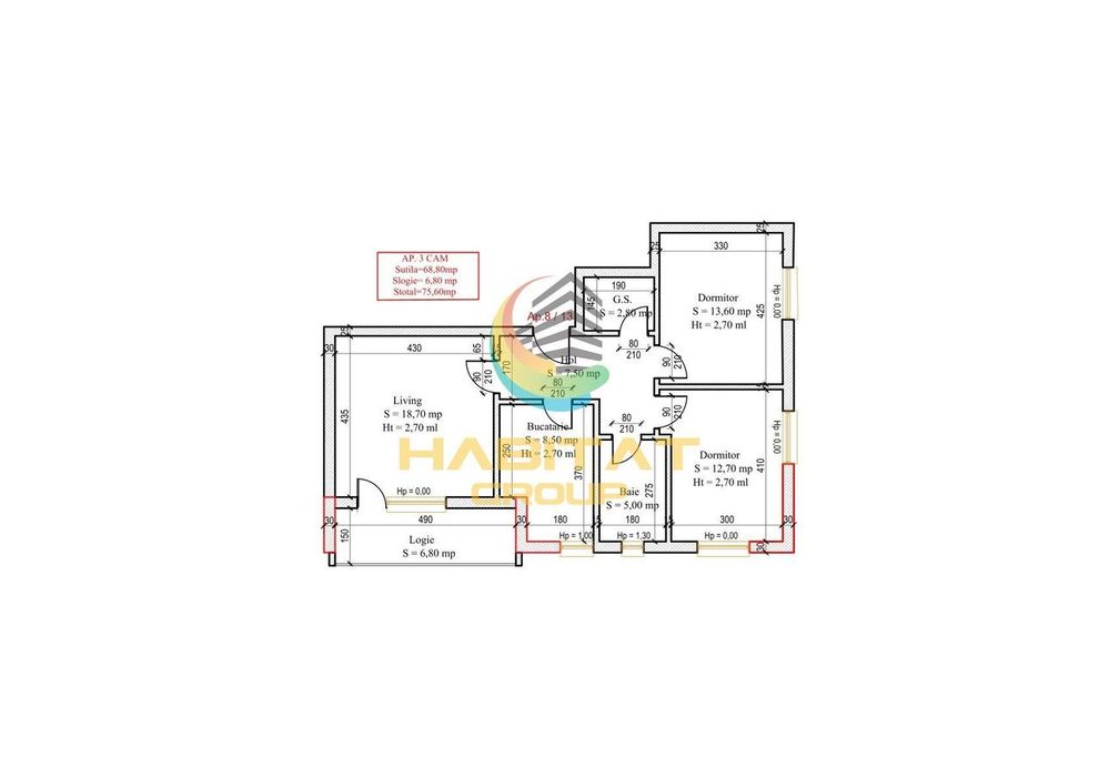 Pallady 3 camere decomandat 76 mp intr-un bloc tip Boutique