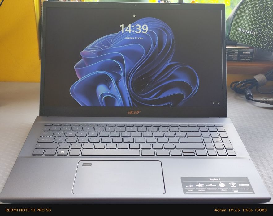 Acer Aspire 5 | i3‑1215U | 8GB RAM | SSD 512GB | Win 11 | Отличен Сив