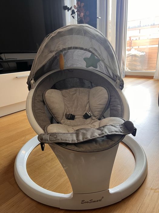 Leagăn electric EvoSmart SW, Bluetooth, 5 viteze, plasă anti-țânțari