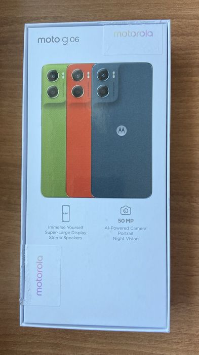 Телефон Motorola moto g 06 128gb нов гарaнция до 26.05.2028г.