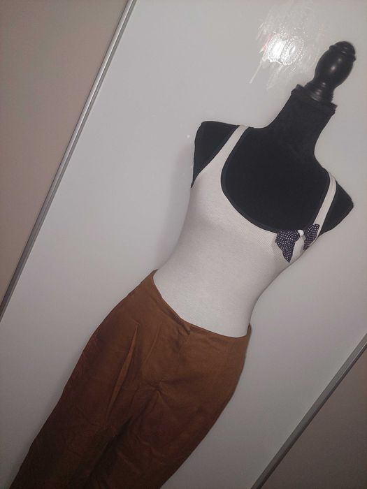 Pantaloni office Zara, maro