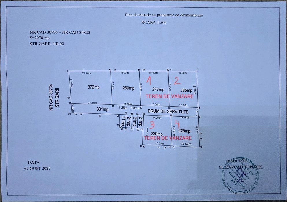 Teren de Vânzare în Rate 6-12 luni