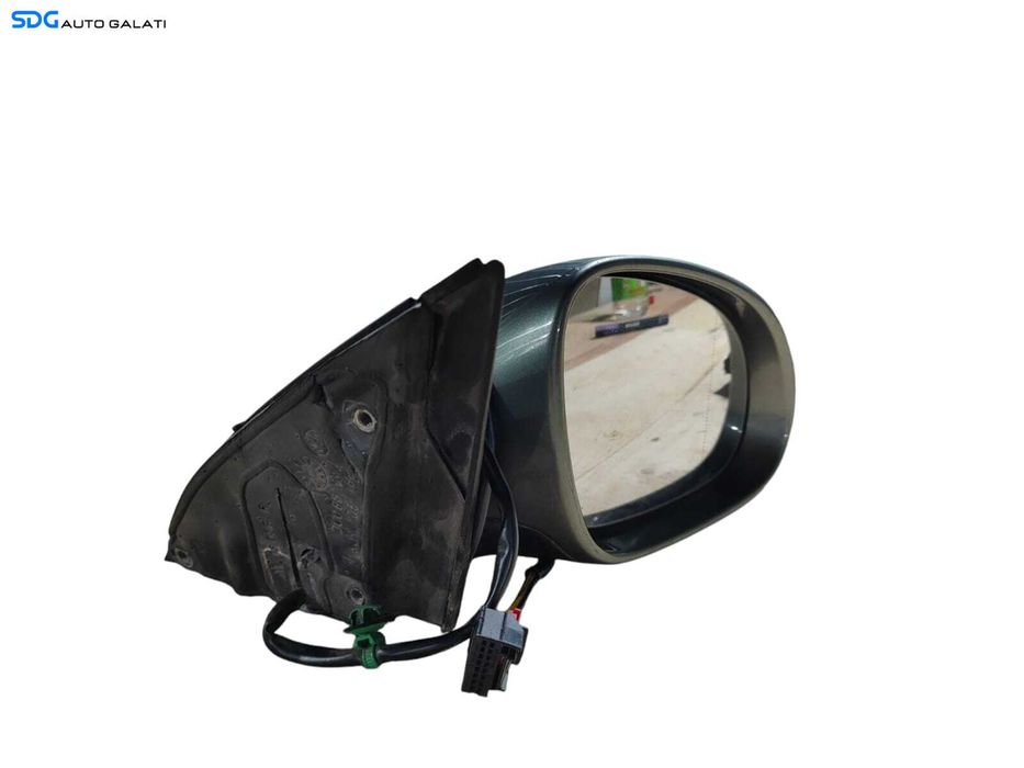 Oglinda Dreapta Electrica Fara Pliere Rabatare Electrica cu Semnalizare Verde Verzui Volkswagen Passat B6 2005 - 2010 [LR0572]