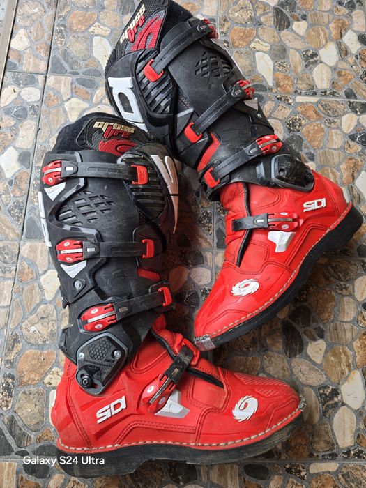 Cizme Enduro Motocross Sidi Crossfire 3 negru/rosu 44