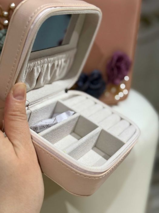 Изящная розовая сумка + шкатулка для украшений в подарок