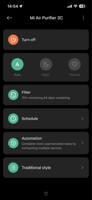 Purificator aer Xiaomi Mi Air Purifier 3C – stare foarte bună