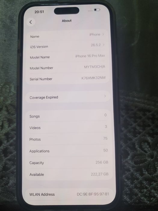 Iphone 16 pro max 256gb
