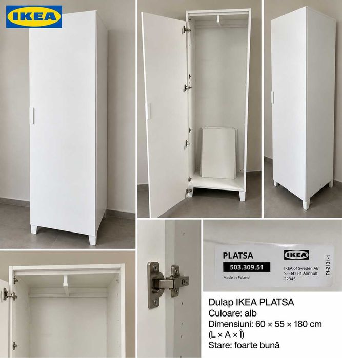 Dulapuri IKEA SONGESAND + PLATSA – stare ca nouă
