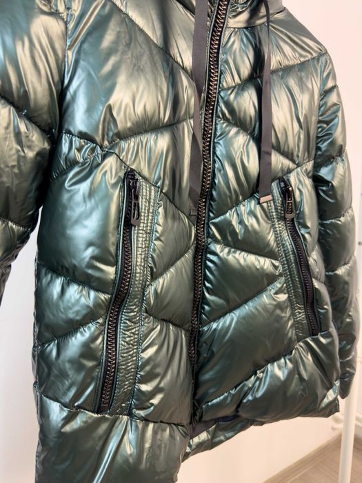 Geaca verde metalizata de fas / DAMA / FLY Luxury