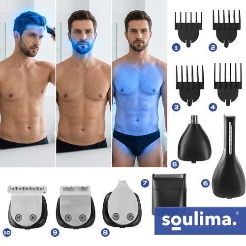 Машинка за подстригване и бръснене / Тример за брада и тяло - безжичен