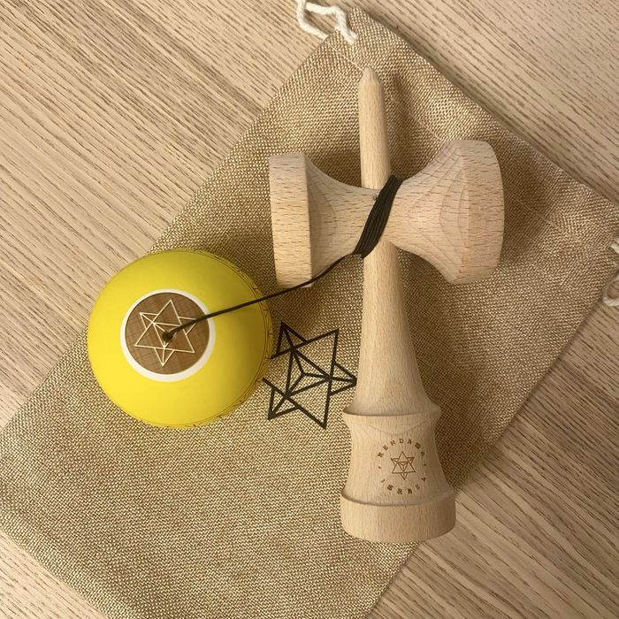 Kendama Israel Asanoha Yellow Anti Skid