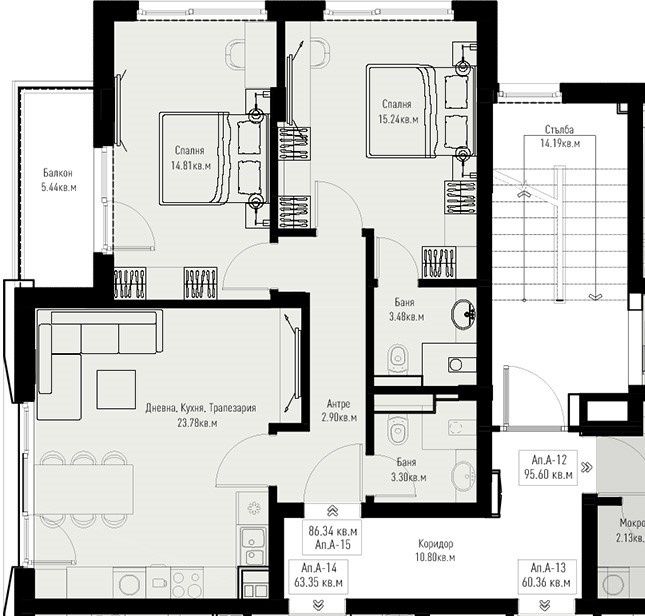 Продава се Тристаен апартамент в София, Гоце Делчев - 96 кв.м за 2969 €/кв.м - Снимка #6