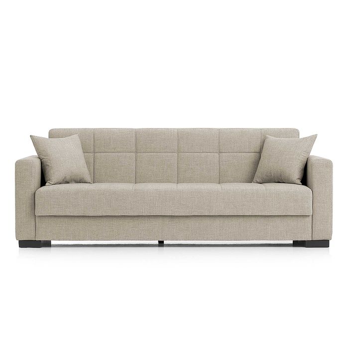 Canapea extensibilă Marbella, 3 locuri, crem texturat, 210*78*78