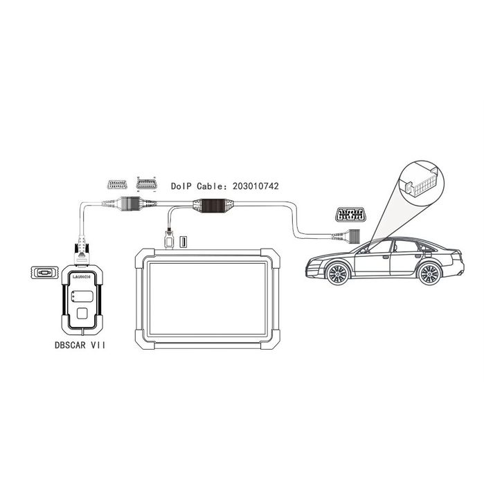 Кабель переходник DoIP для LAUNCH DBScar 7