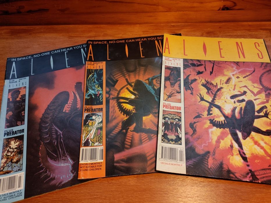 Aliens magazine 1991 - 3,6,7 Пришълец комикс списание
