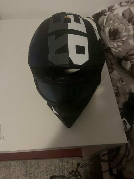 Casca off-road +ochelari  EDX 59-60 cm