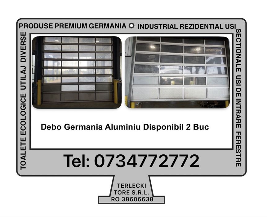 USA SECTIONALA INDUST RIALA hala garaj H 475 x L 405 Garantie