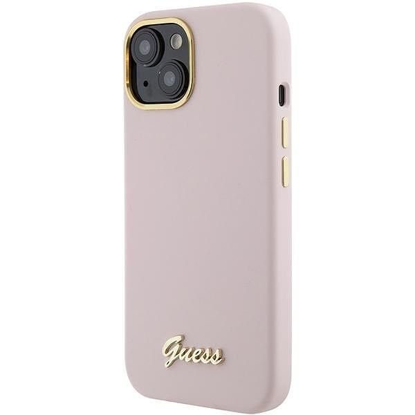 Guess guhcp15ssmbslp iphone 15 / 14 / 13 6.1" pink hardcase silicone s