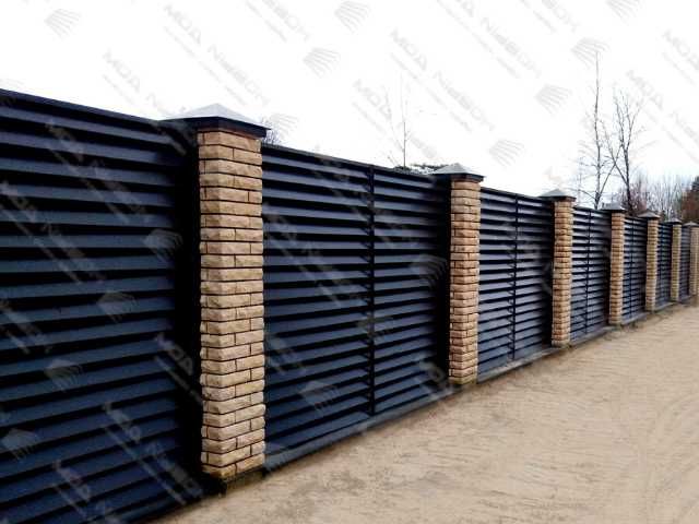 Забор жалюзи металлический