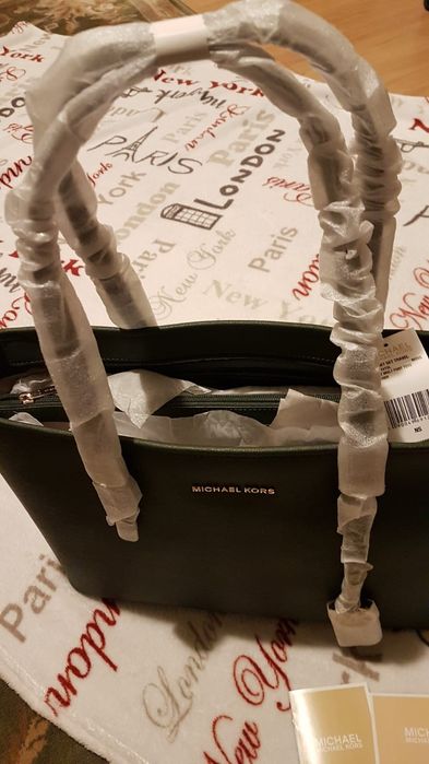 Geanta Michael Kors verde-kaki