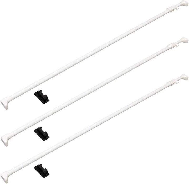 Здрав метален Телескопичен прът бял от 170до280см  , Телескопичен стик