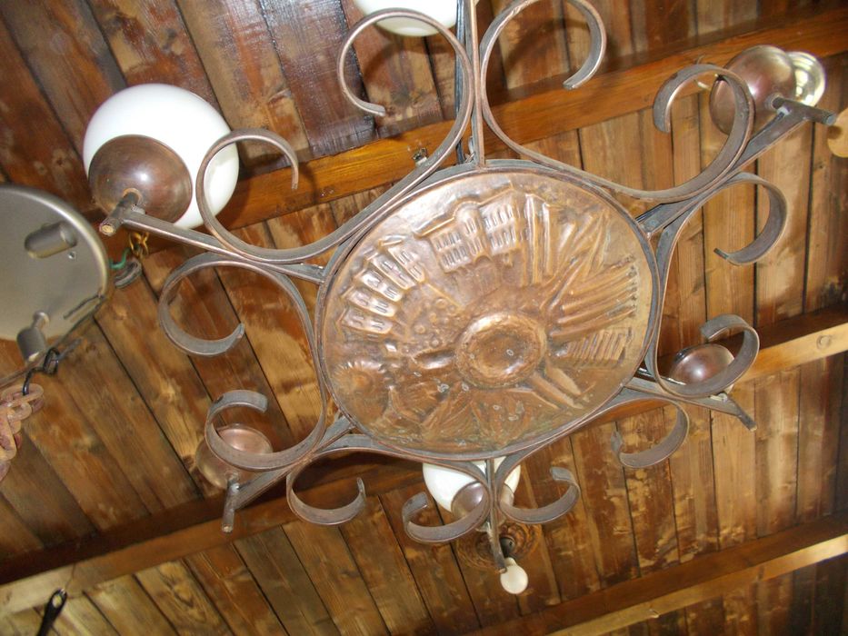 Старинен  Полюлей от соца  - ковано желязо и месинг !