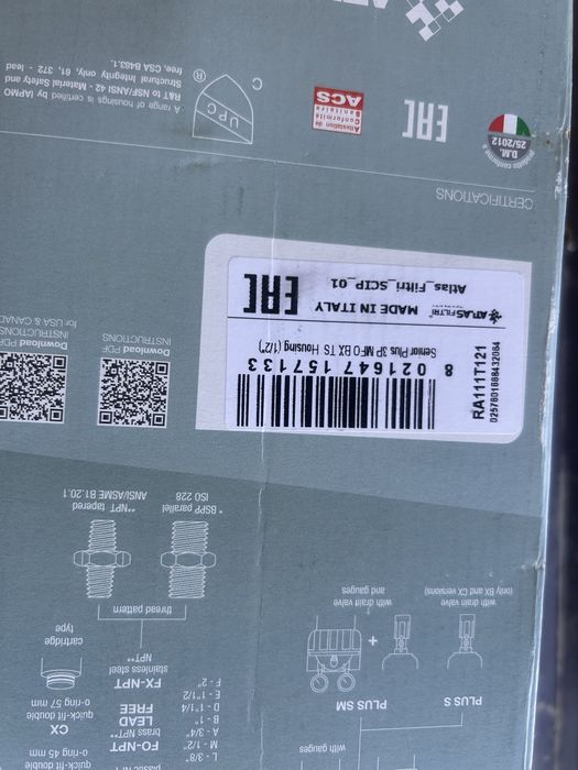 Filtru apa 10 inch nou nefolosit
