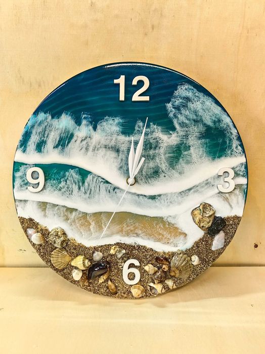 Стенен часовник от епоксидна смола!