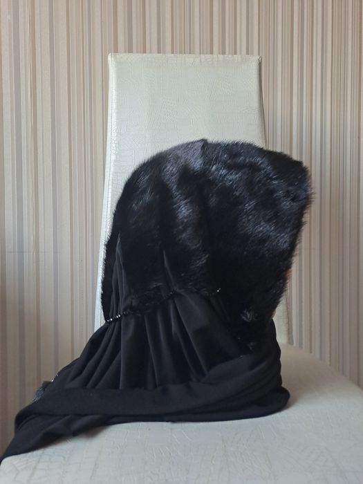 Норковый платок шаль