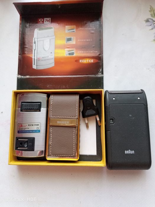 Три электробритвы бу в рабочем состоянии.