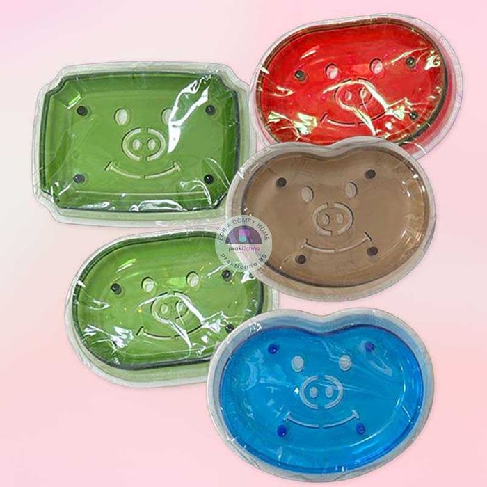 Практична и елегантна сапунерка 14 см с отвори „усмивки“