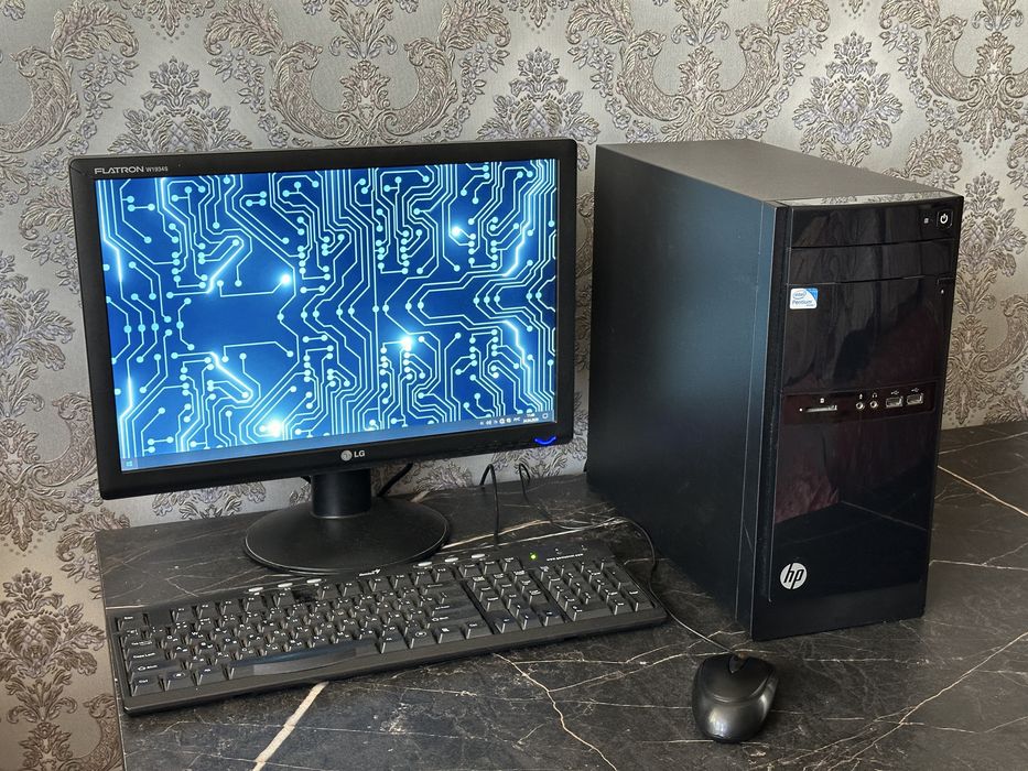 Компьютер HP с монитором LG
