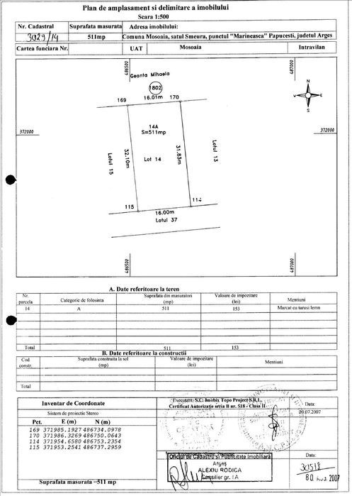 Teren intravilan - Colina Verde, Mosoaia, Sat Smeura, jud. Arges
